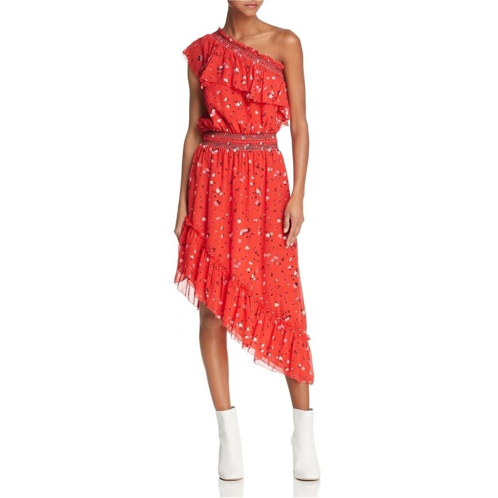 NWOT Joie One-shoulder Hafsa Silk Dress